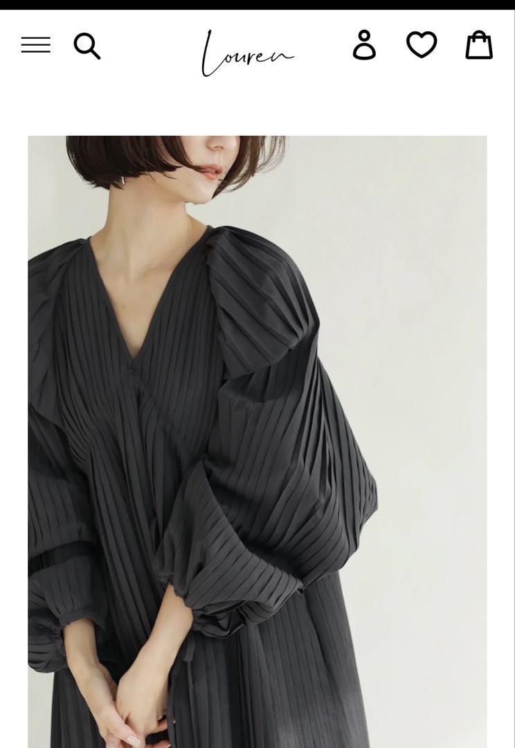 洋服通販 - 新作アイテムを 小難あり Louren ローレン プリーツワンピース フリーサイズ ワンピース