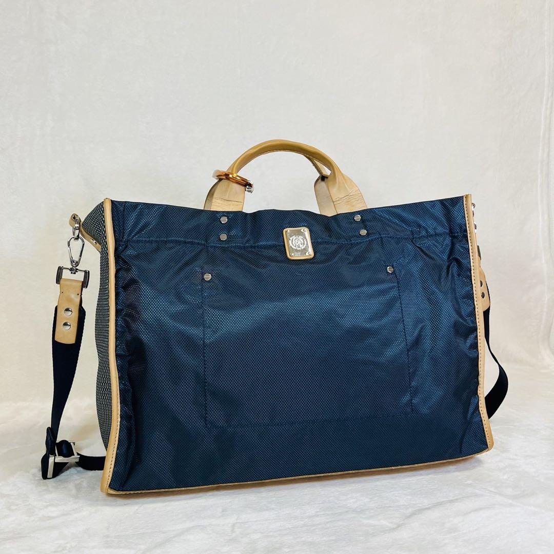 希少 DIESEL 2way ビジネスバッグ レザー メッシュ ディーゼル