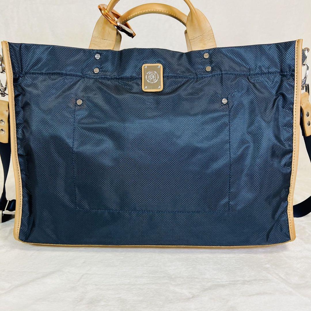 希少 DIESEL 2way ビジネスバッグ レザー メッシュ ディーゼル