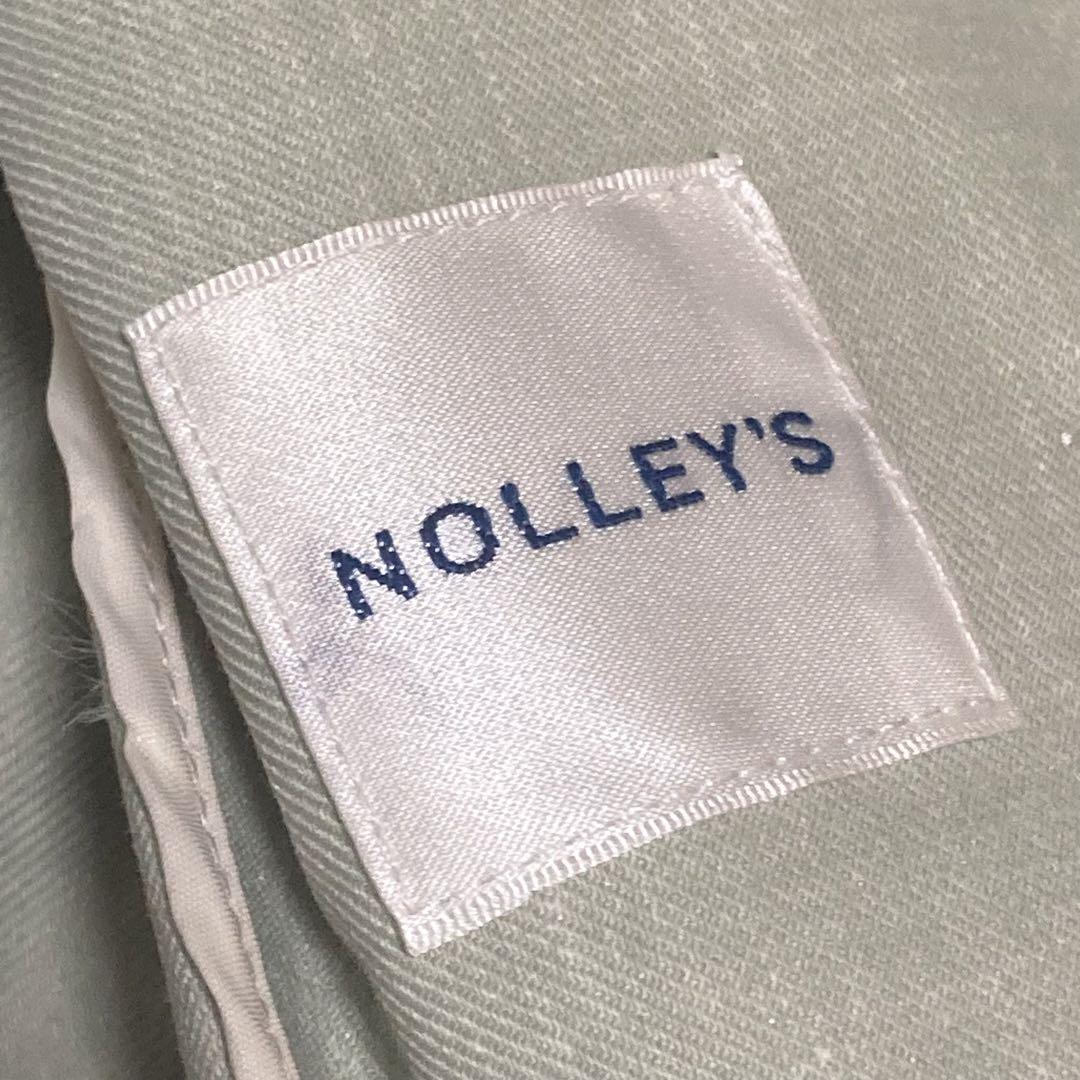 NOLLEYS【新品未使用】リネン混 グリーン ダブル ジャケット ワイドパンツ