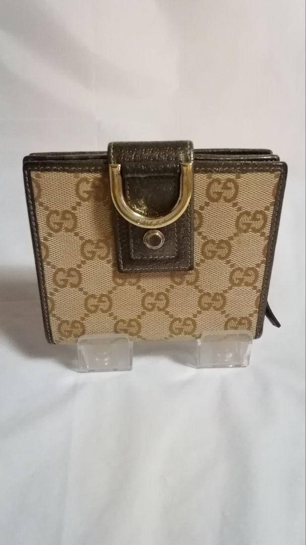 GUCCI グッチ　アビー 2つ折り財布　GGキャンバス