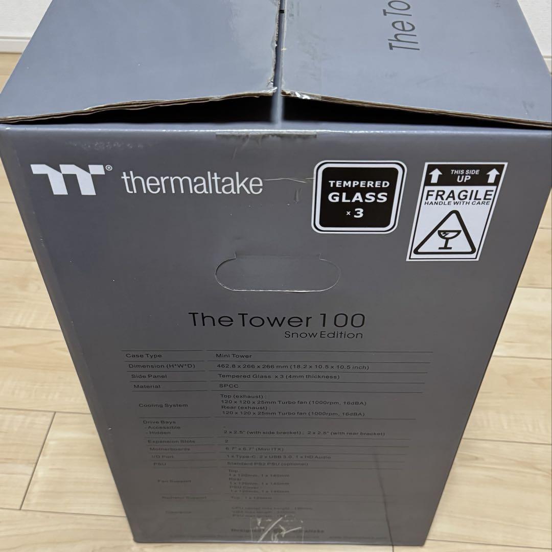 PCケース(自作PC用) Thermaltake The Tower 100 Snow Edition