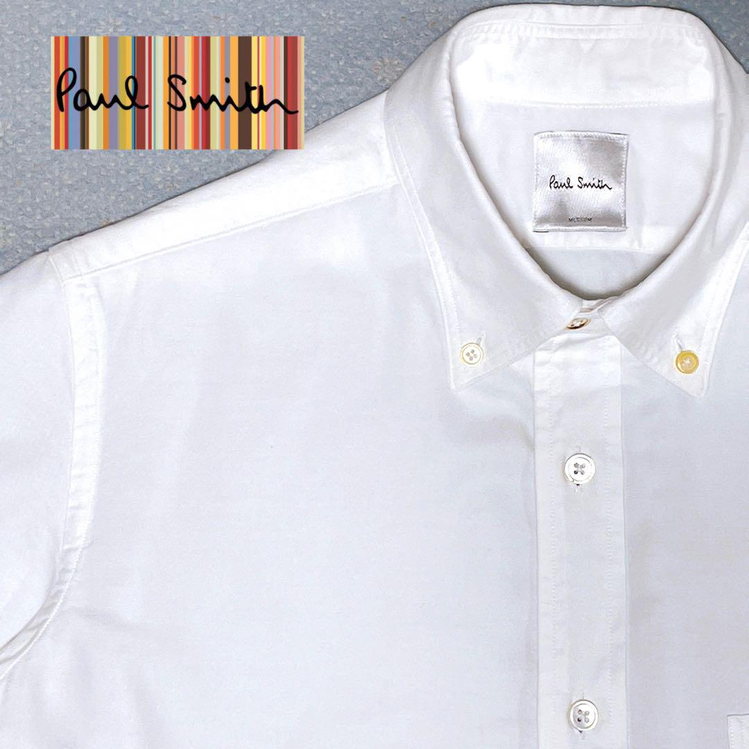 Paul Smith LONDON 半袖 ドレスシャツ B.D ピンオックス M