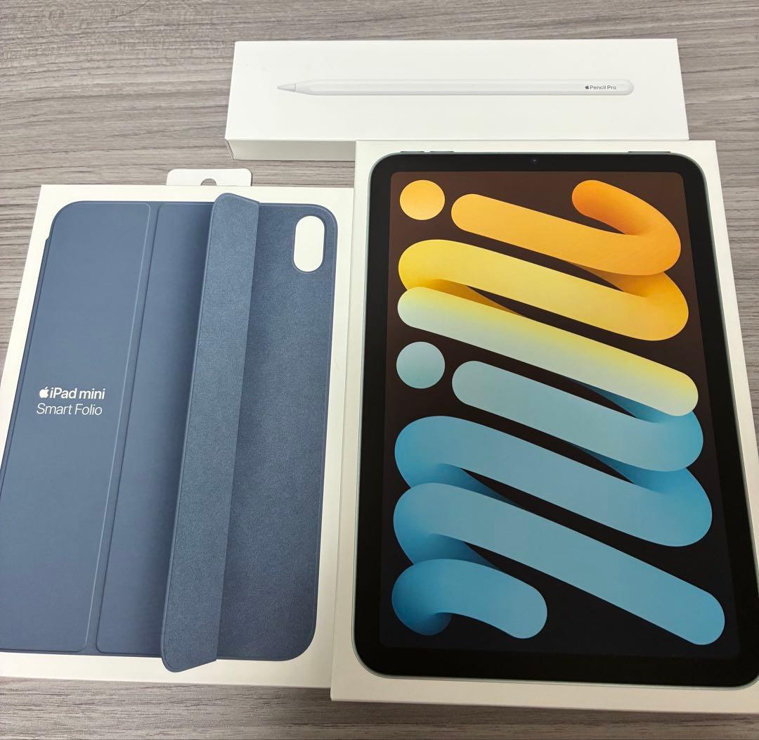 【美品】iPad mini7/Pencil Pro/純正ケース/保証付27年5月