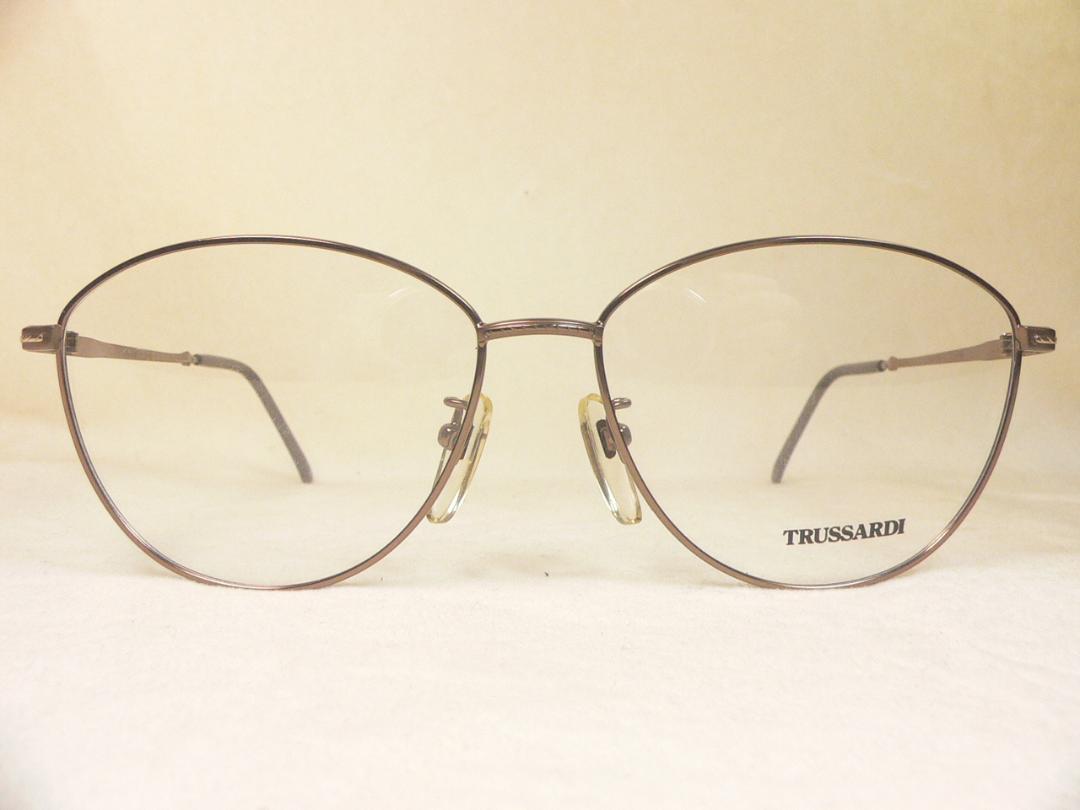 TRUSSARDI ヴィンテージ 眼鏡 フレーム メタルボストン トラサルディ