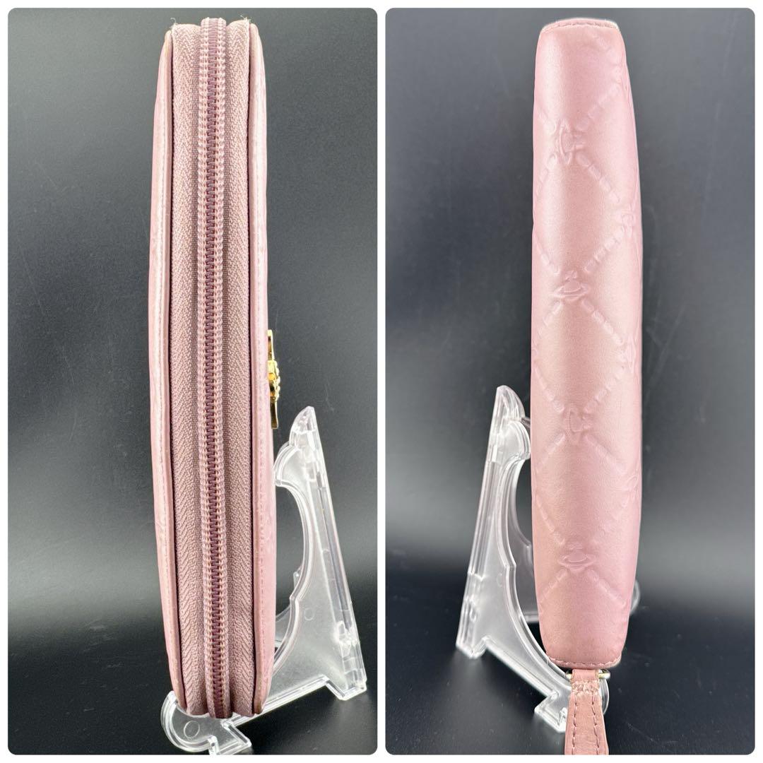【美品】vivienne Westwood 長財布 オーブ総柄 レザー 箱付き