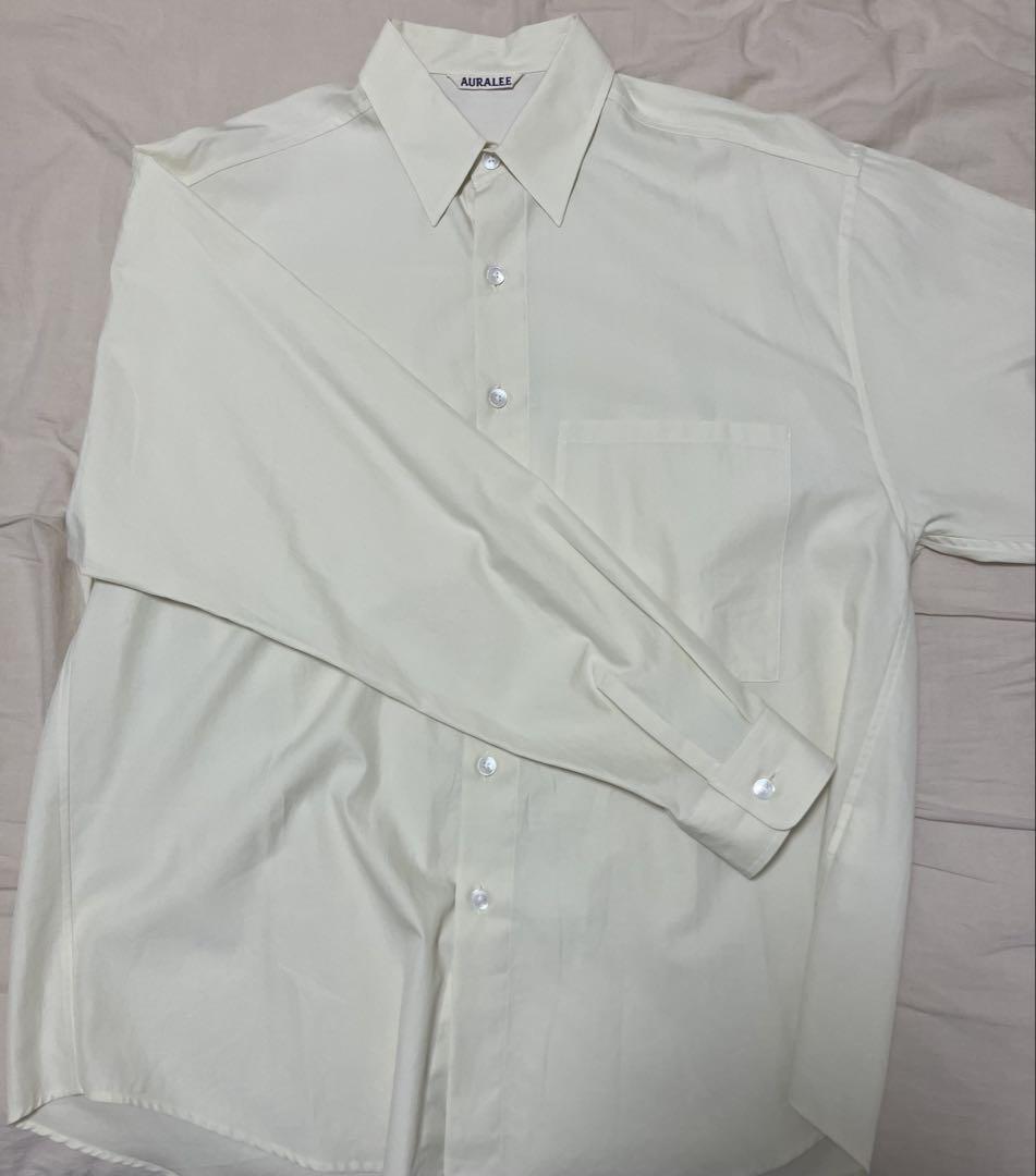 AURALEE WASHED FINX TWILL SHIRT安価