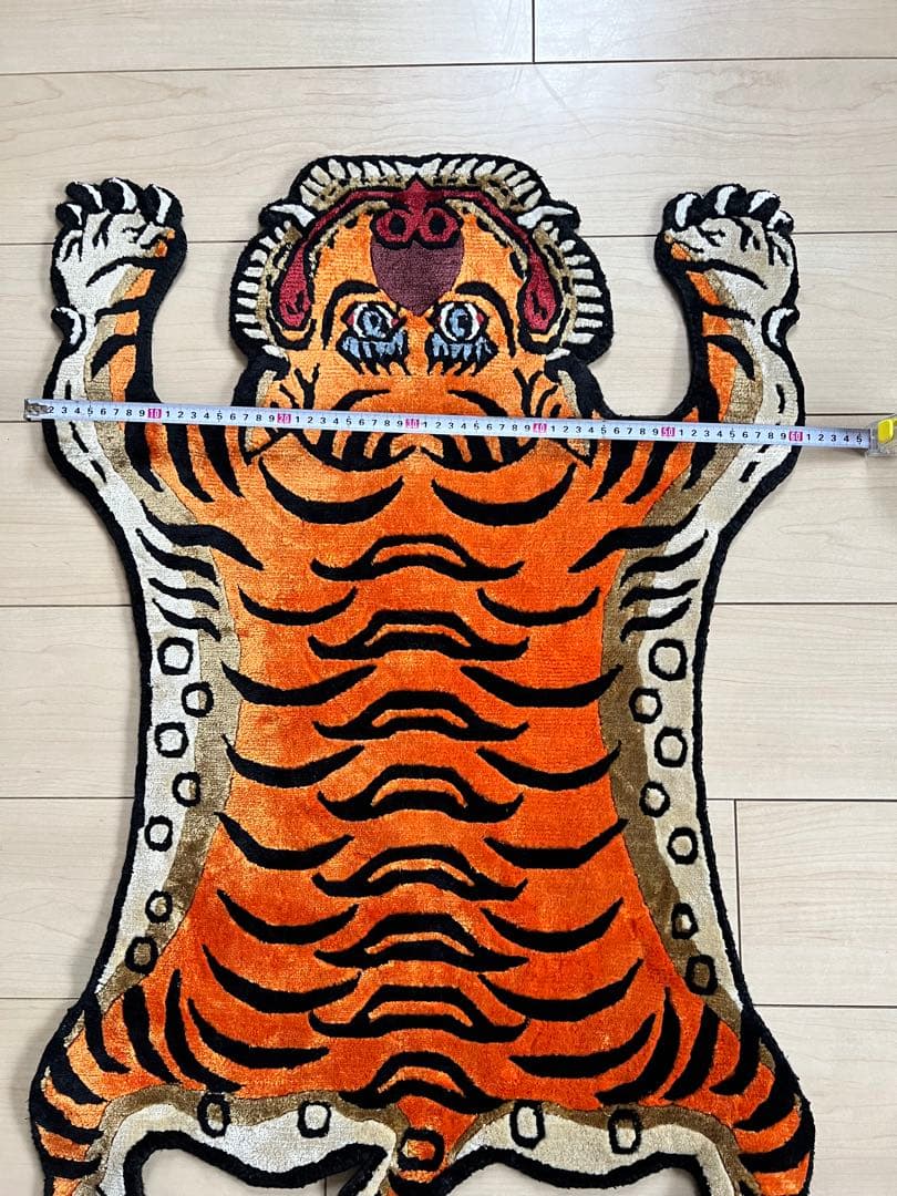 ハンドメイド チベタンタイガー絨毯 シルク 縦約98cm TALLINNNEXPO_COM
