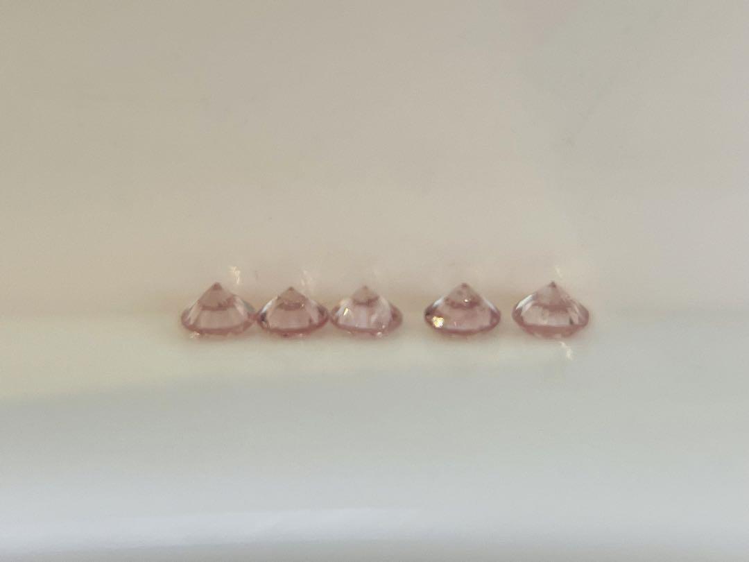 ピンクダイヤモンドルース おおよそ1.3mm 5ピース 0.05ct 画像2