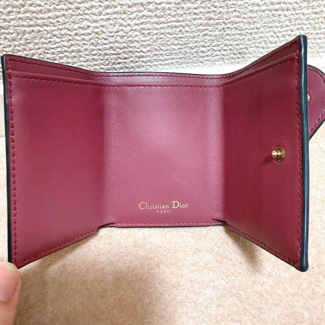 Dior ディオール ロータスウォレット サドル 三つ折り ラベンダー