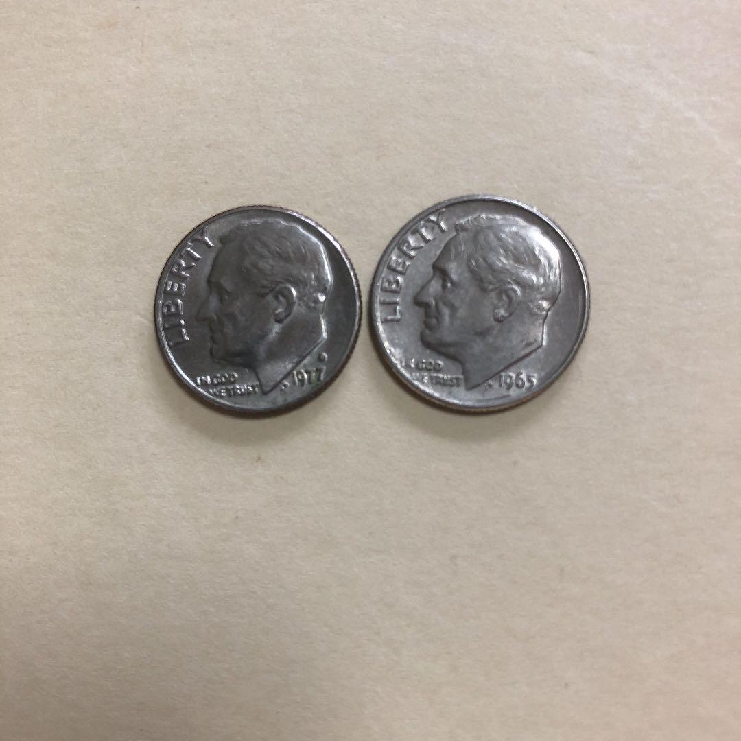 アメリカ 1965年1977年 旧10セント銀貨、ルーズベルト、ダイムコイン2枚 - メルカリ アメリカ 1965年1977年 旧10セント銀貨、ルーズベルト、ダイムコイン2枚 - メルカリ