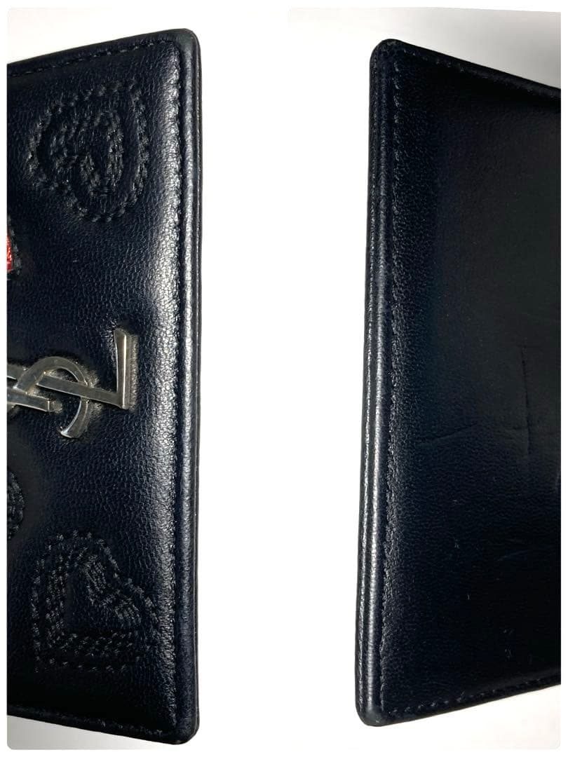 サンローラン カサンドラ ハートモチーフ レザー カードケース 名刺入れ サンローラン カサンドラ ハートモチーフ レザー カードケース 名刺入れ