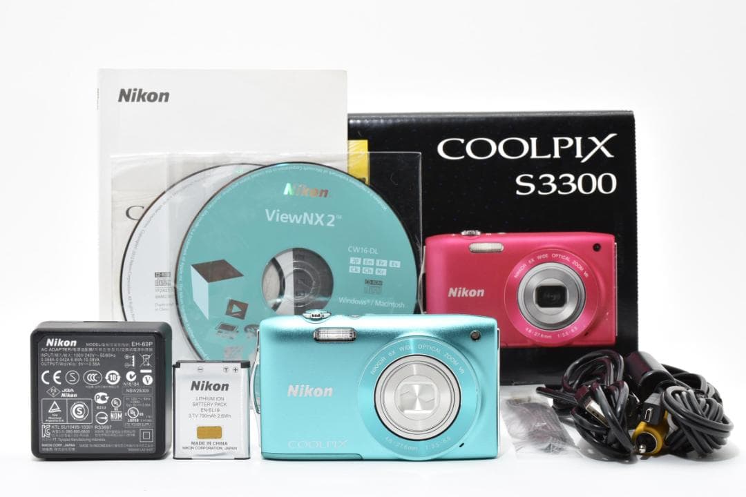 ニコン Nikon COOLPIX S3300 ミントグリーン目立った傷や汚れなし