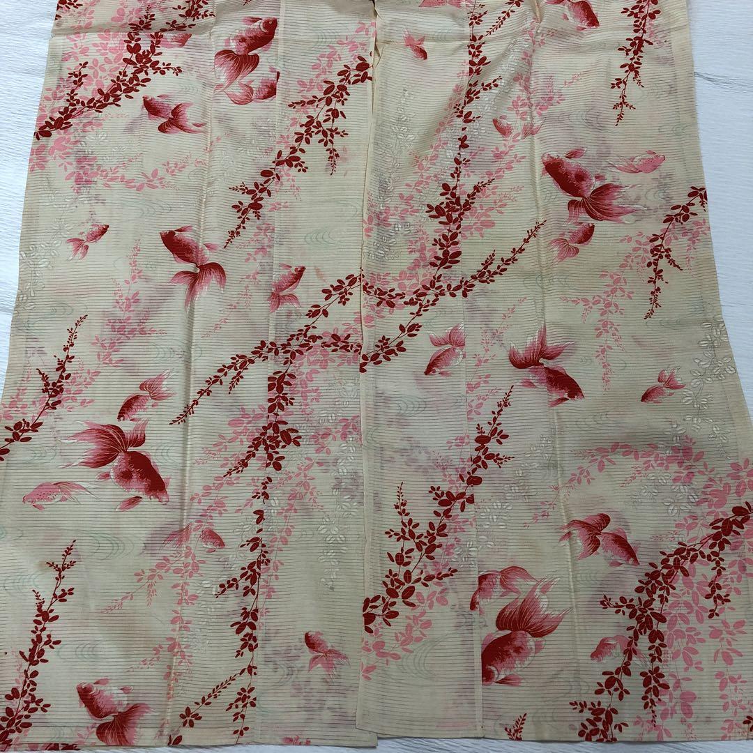 夏用長襦袢　絽　金魚　大正ロマン　アンティーク　夏着物　古布　匿名配送