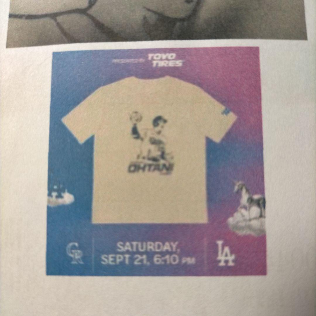 ♥。＜未開封新品＞「大谷翔平・特製Tシャツ.M…スタジアム先着入場者限定配布品」