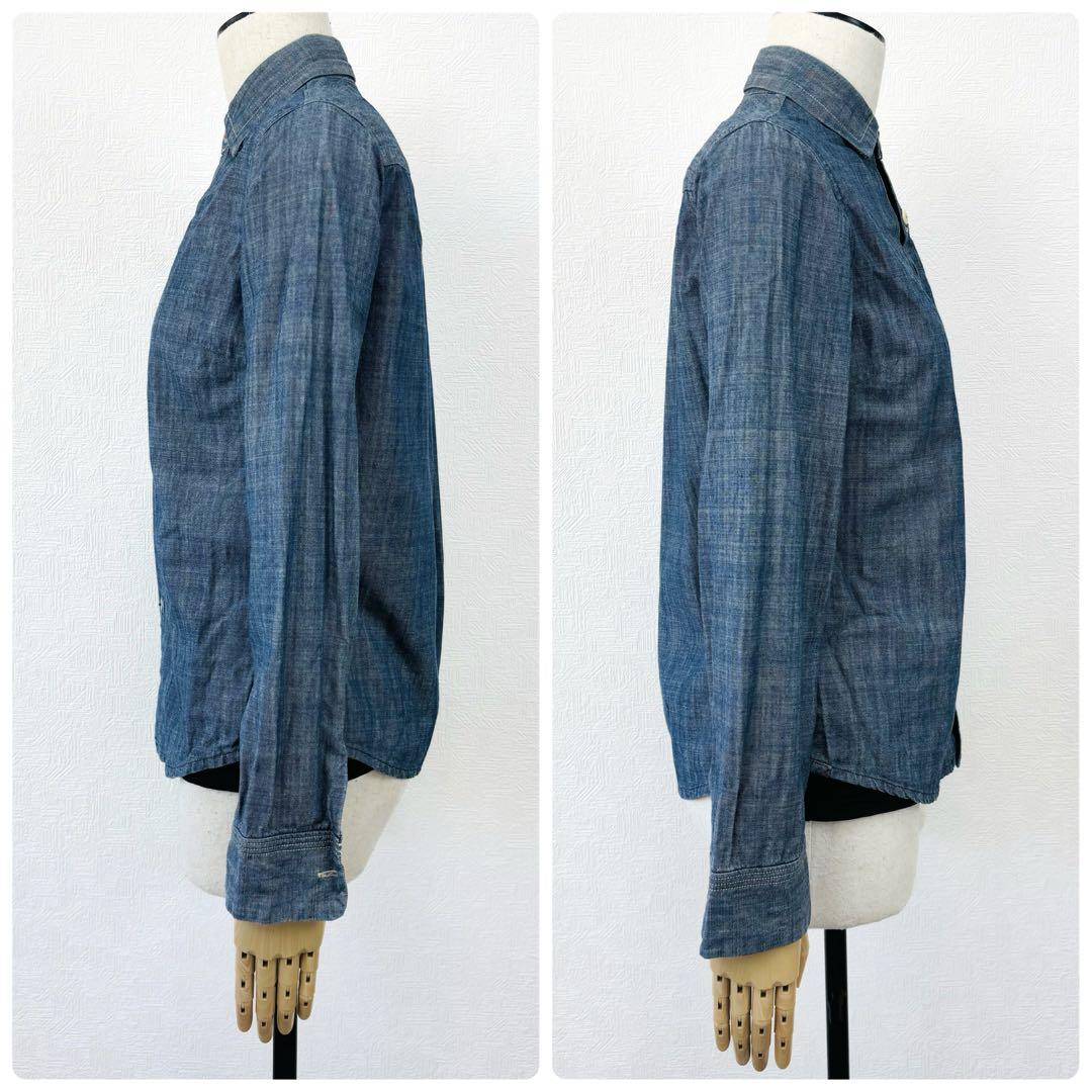 美品】パラスパレス 薄手デニムシャツ 長袖 レギュラーカラー