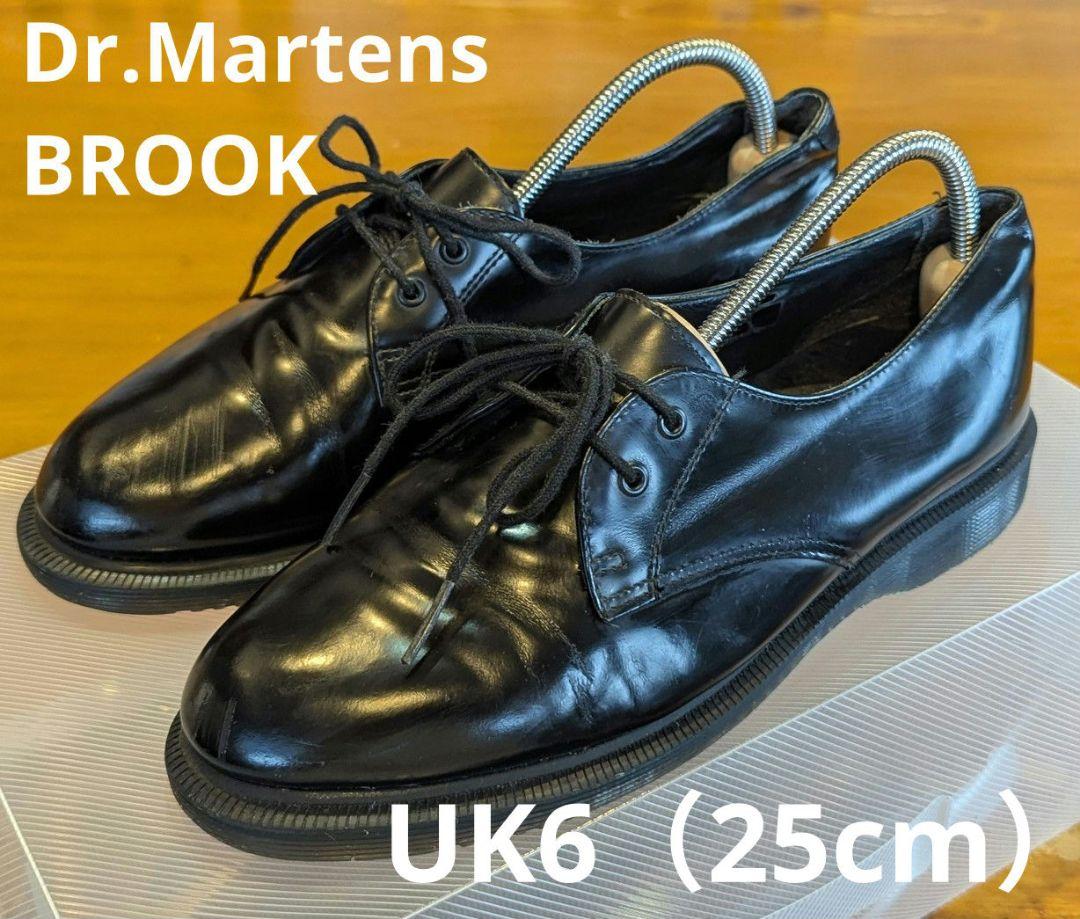 Dr.Martens BROOK UK6 2ホール プレーントゥレザーシューズ