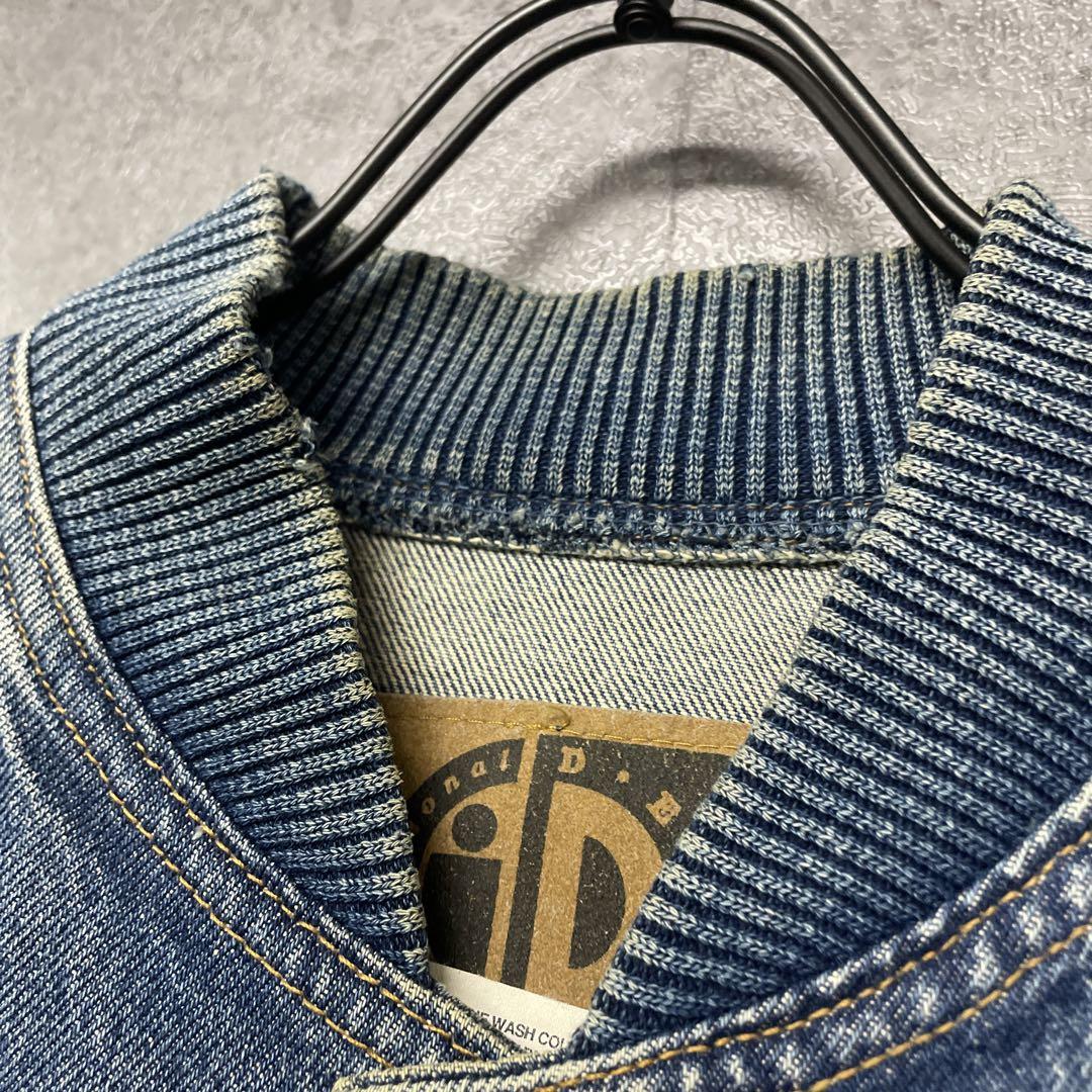 レア カナダ製90s古着◆刺繍スタジアムデニムジャケット スタジャン メンズXL