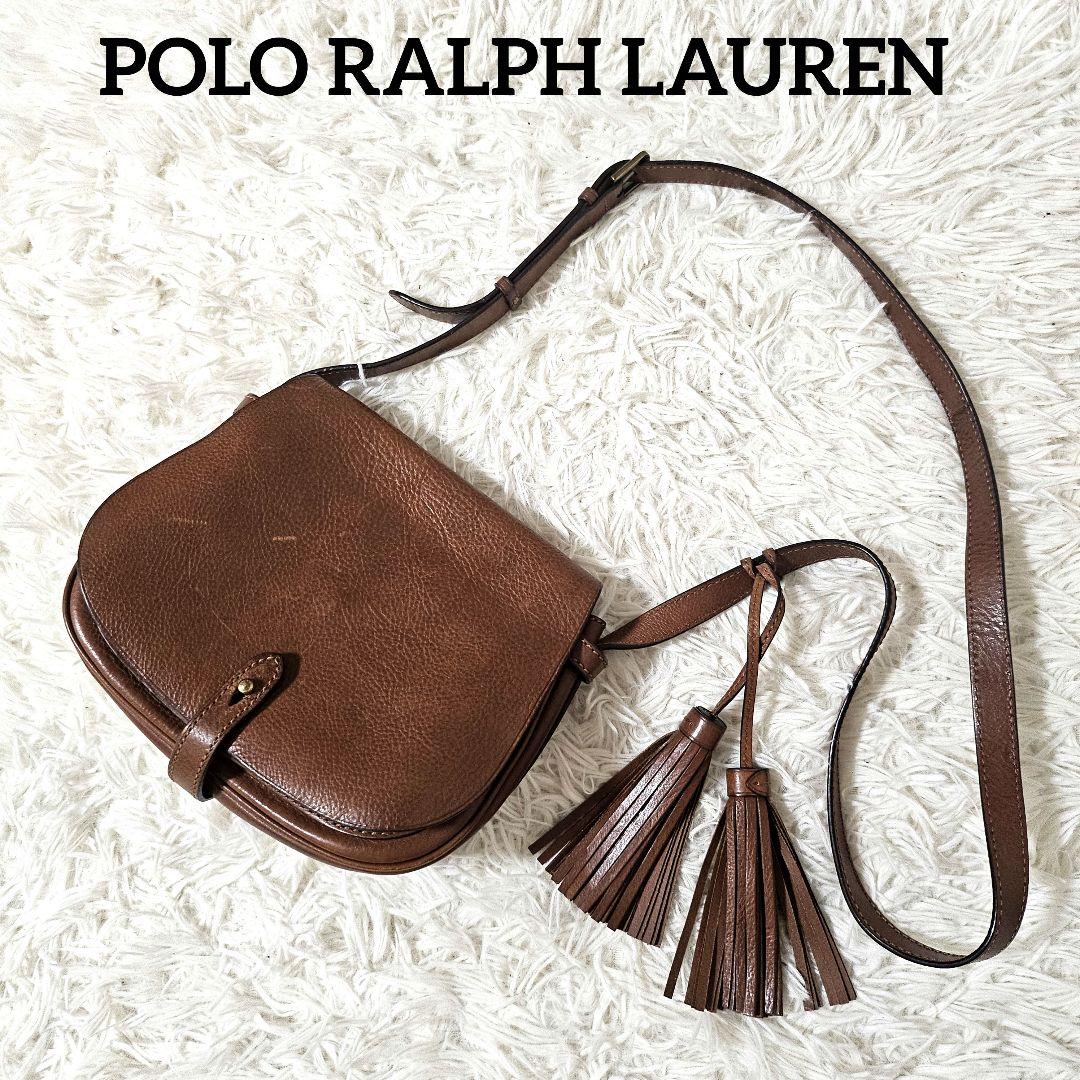 POLO RALPH LAUREN ショルダーバッグ フリンジ レザー