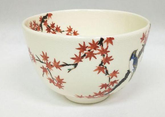 おもちゃ・ 茶道具 茶碗 色絵 紅葉小禽図 小野山佳水 新品未使用 Z4eMD-m80603542892 カテゴリー