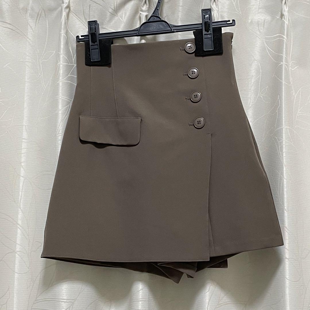 SNIDEL ハイウエストキュロットショートパンツ MOC 0サイズ