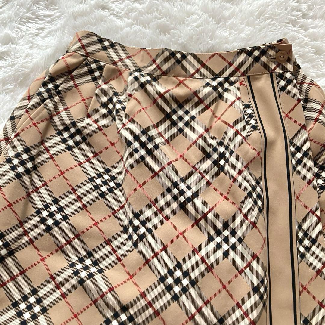 極美品 Burberrys ノバチェック ロゴ 巻きスカート風キュロット M