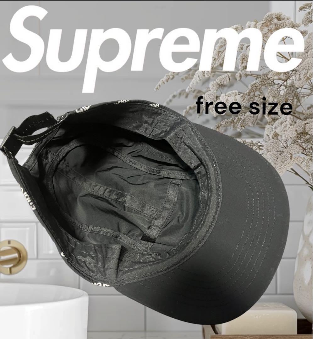 極美品❣️Supreme メッシュパネル　サイクリングキャップ フリーサイズ　黒