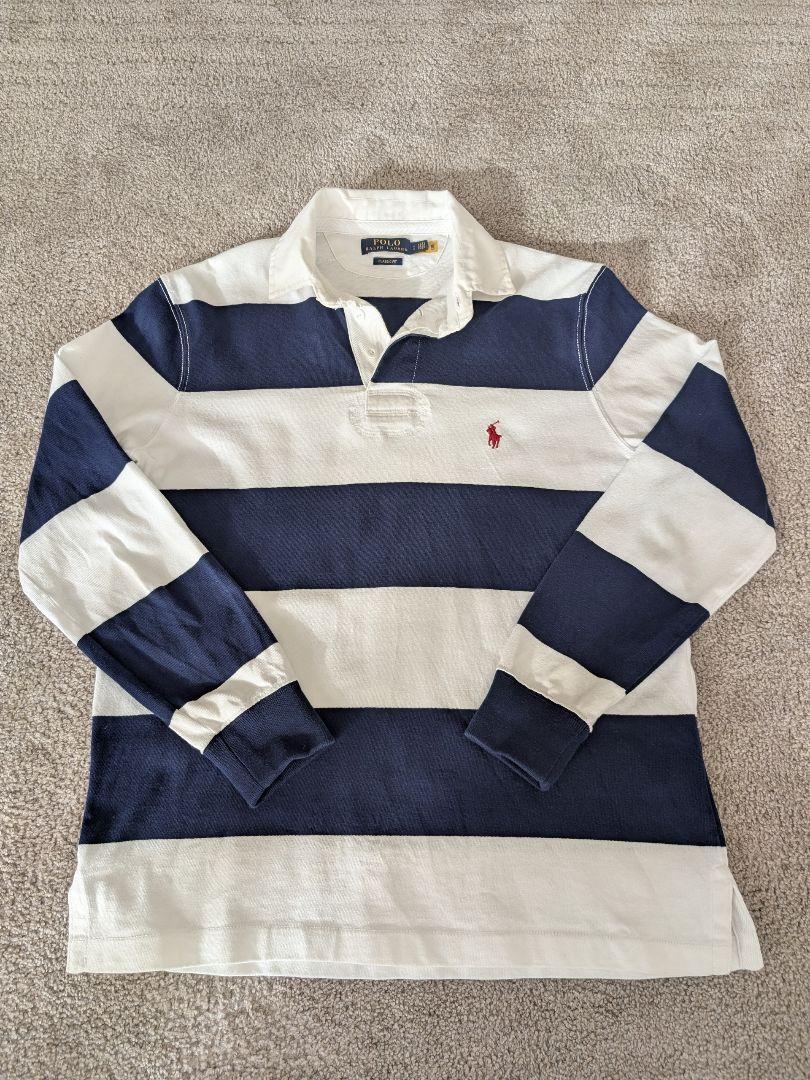 Polo Ralph Lauren ネイビー、ホワイト ラガーシャツ M ラルフローレン メンズ ラガーシャツ 白×紺 日本のМ特別