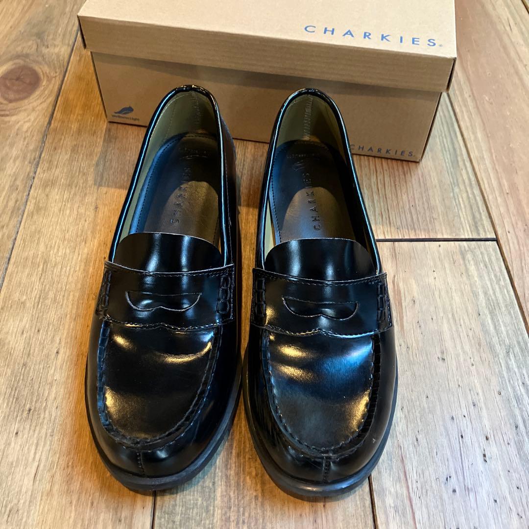 ローファー キッズ チャーキーズ　入学式 卒業式 七五三 25.5㎝ ブラック 靴