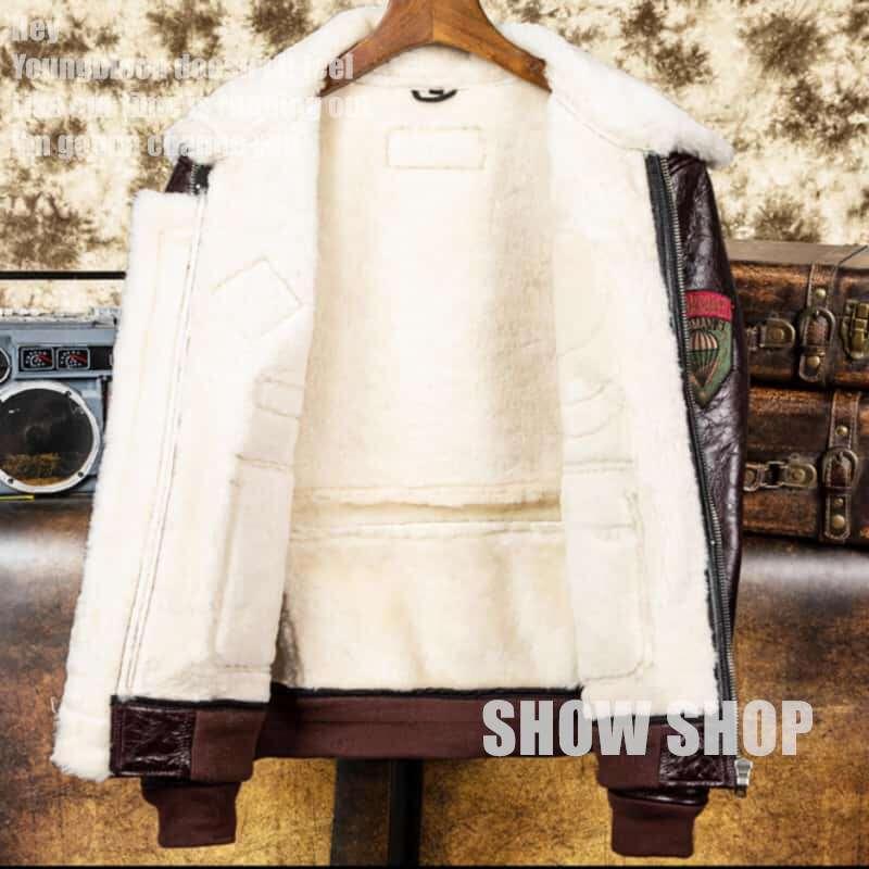 美品 シープスキン G-1フライトジャケット ヴィンテージ加工 2155