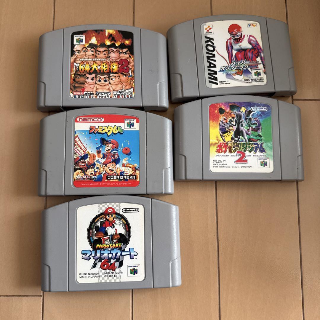 Nintendo64本体＋ソフト6本セット】箱・説明書付き／動作未確認