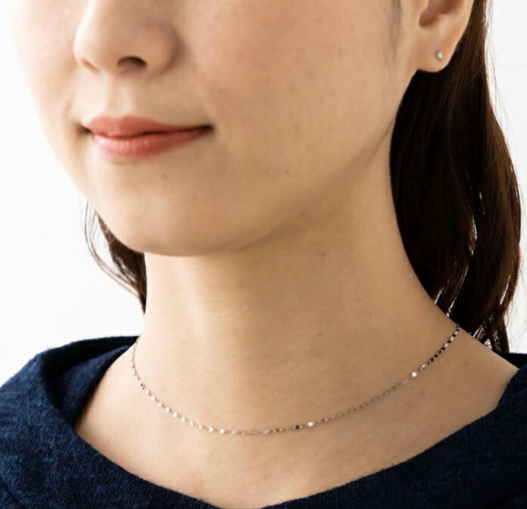 PT850 プラチナ ペタルチェーン ネックレス 38センチ PT850 プラチナ ペタルチェーン ネックレス 38センチ