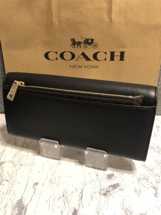 HOT 新品 大人気 残り1つ COACH 財布 ブラック 小物入れ コーチ 長財布 etsnA-m80626676868 総合3位