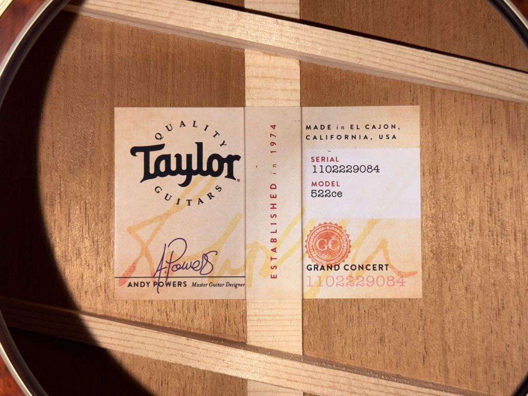 Taylor 522ce V-Class[美品・クリーニング済] Taylor 522ce V-Class[美品・クリーニング済] - メルカリ