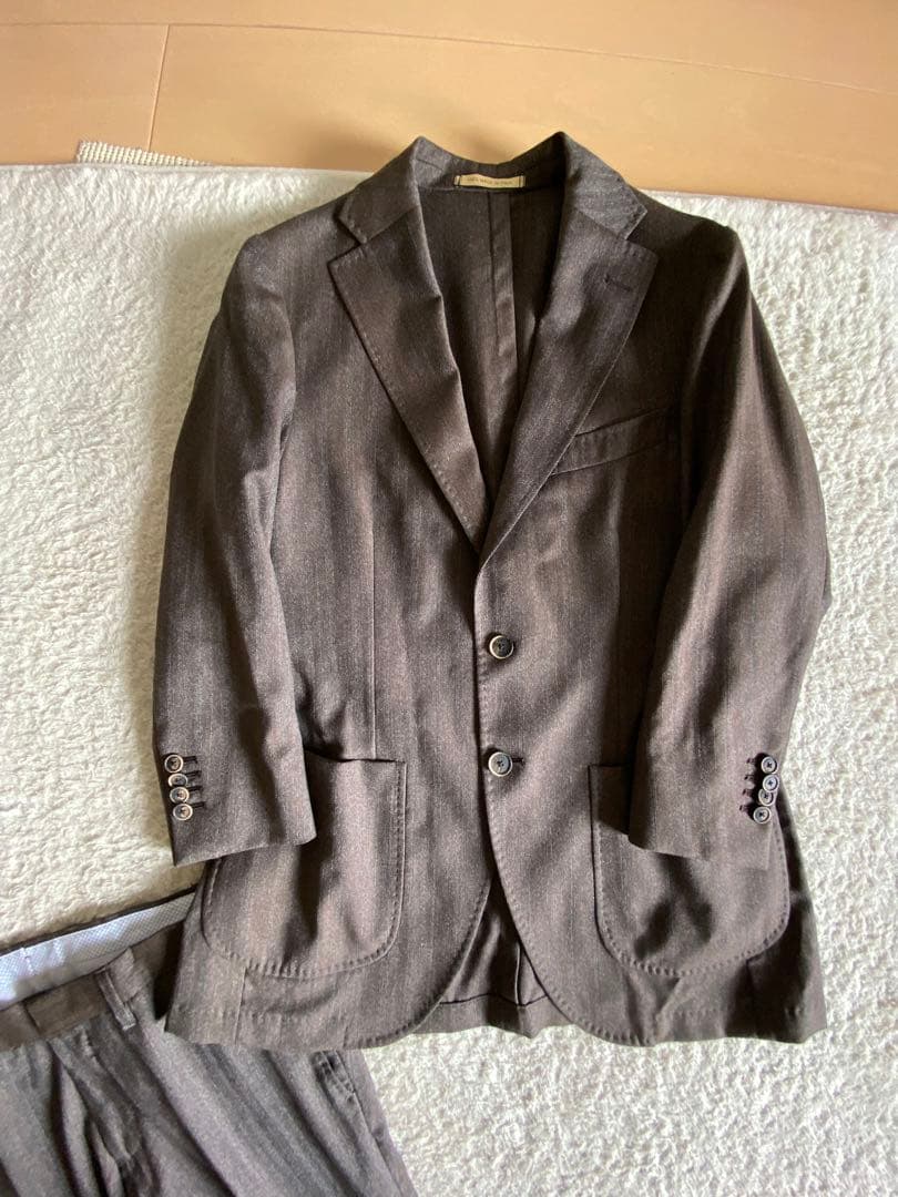 本物保証】CERRUTI LATORRE44サイズ高級メンズスーツ セットアップ