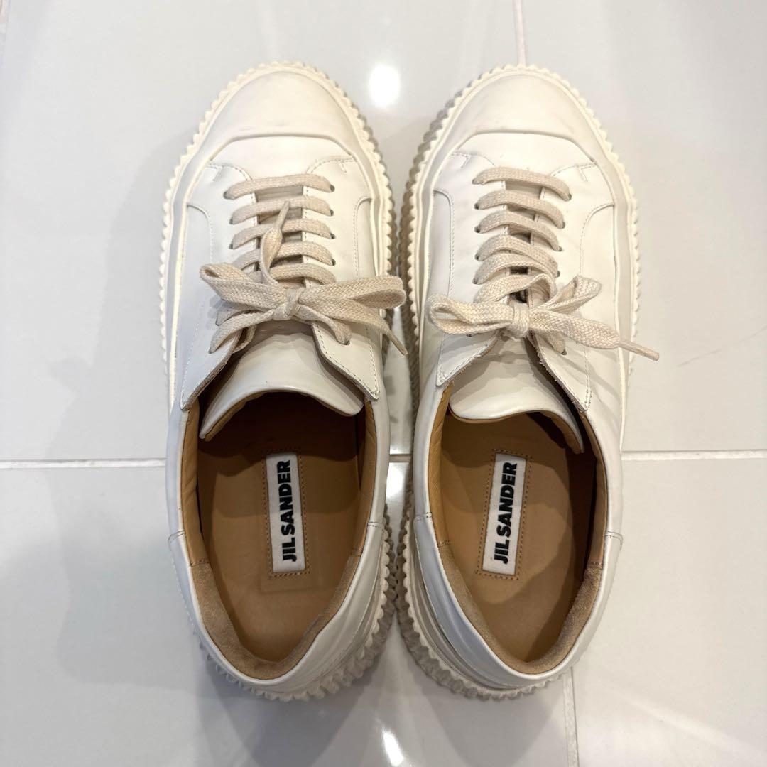 JIL SANDER ジルサンダー 厚底スニーカー ホワイト サイズ：38