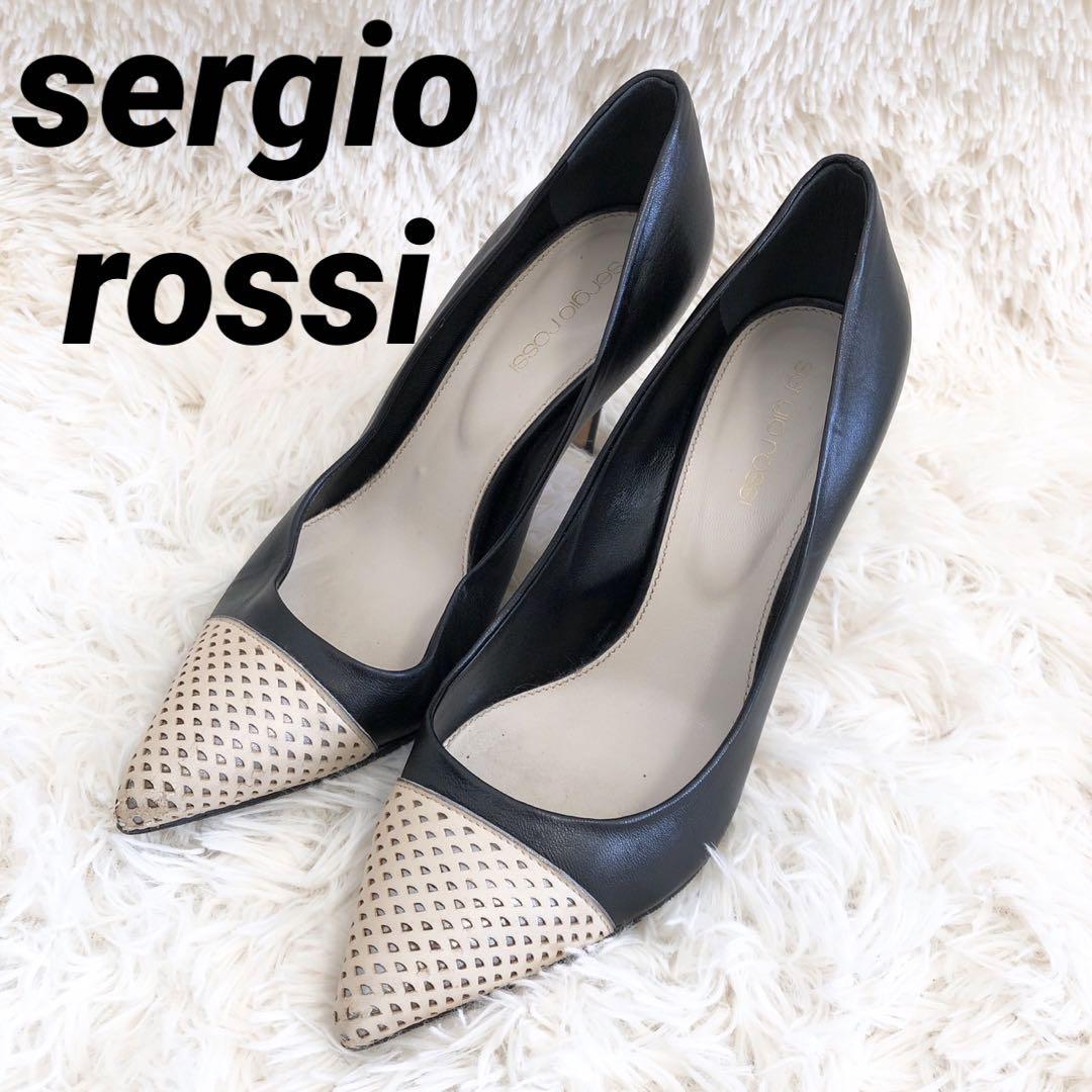 sergio rossi セルジオロッシ パンプス ハイヒール ブラック 38 sergio rossi セルジオロッシ パンプス ハイヒール ブラック 38