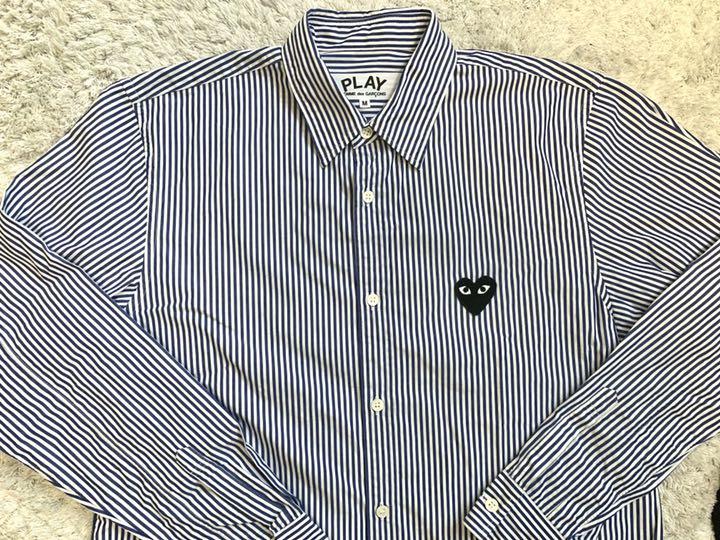 正規通販】 新品同様 play ストライプシャツ m garcons des comme - シャツ