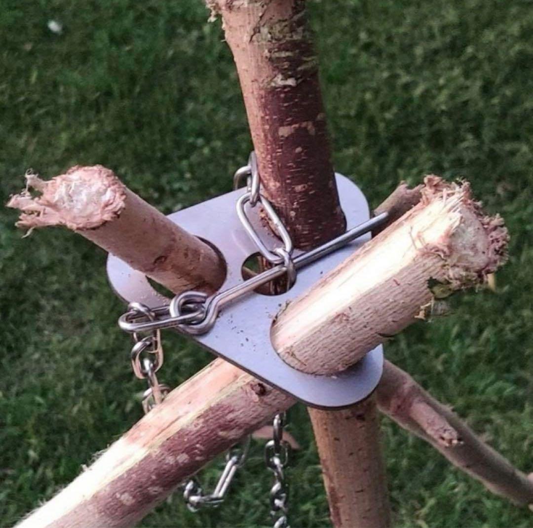 Tripod Ring Chain Hook Bonfire Tripod Bonfire Stand Camp Outdoor