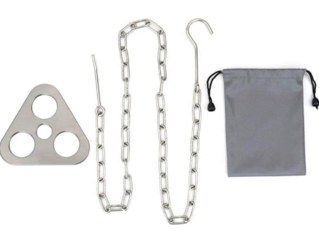 Tripod Ring Chain Hook Bonfire Tripod Bonfire Stand Camp Outdoor