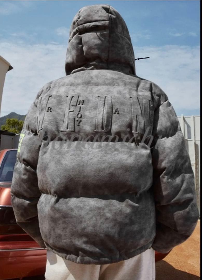 正規品 MEDM 防寒  刺繡 ダウン ジャケット スタジャン 黒 M 