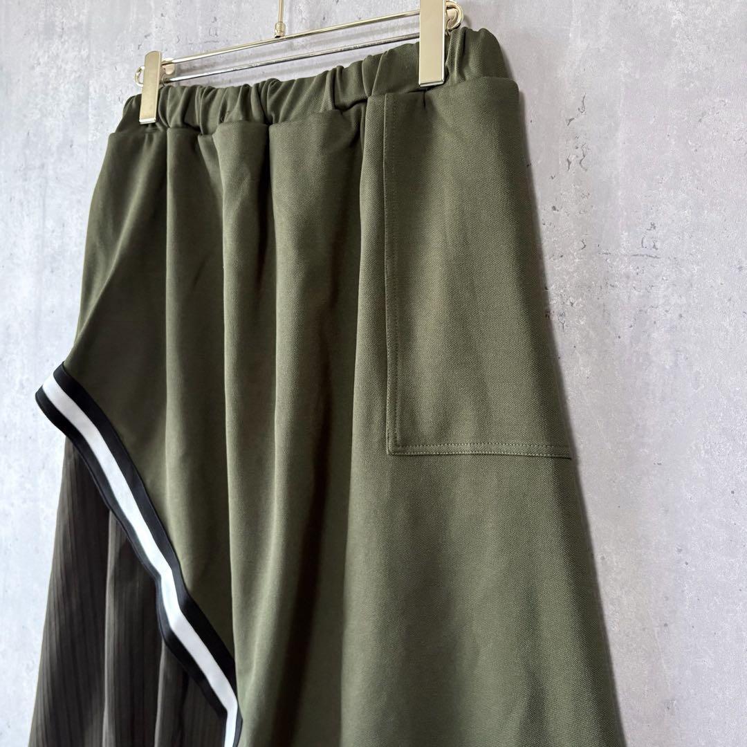 【新品タグ付】WHITE ホワイト　ジャージ＆レイシーピケラップスカート　フリー