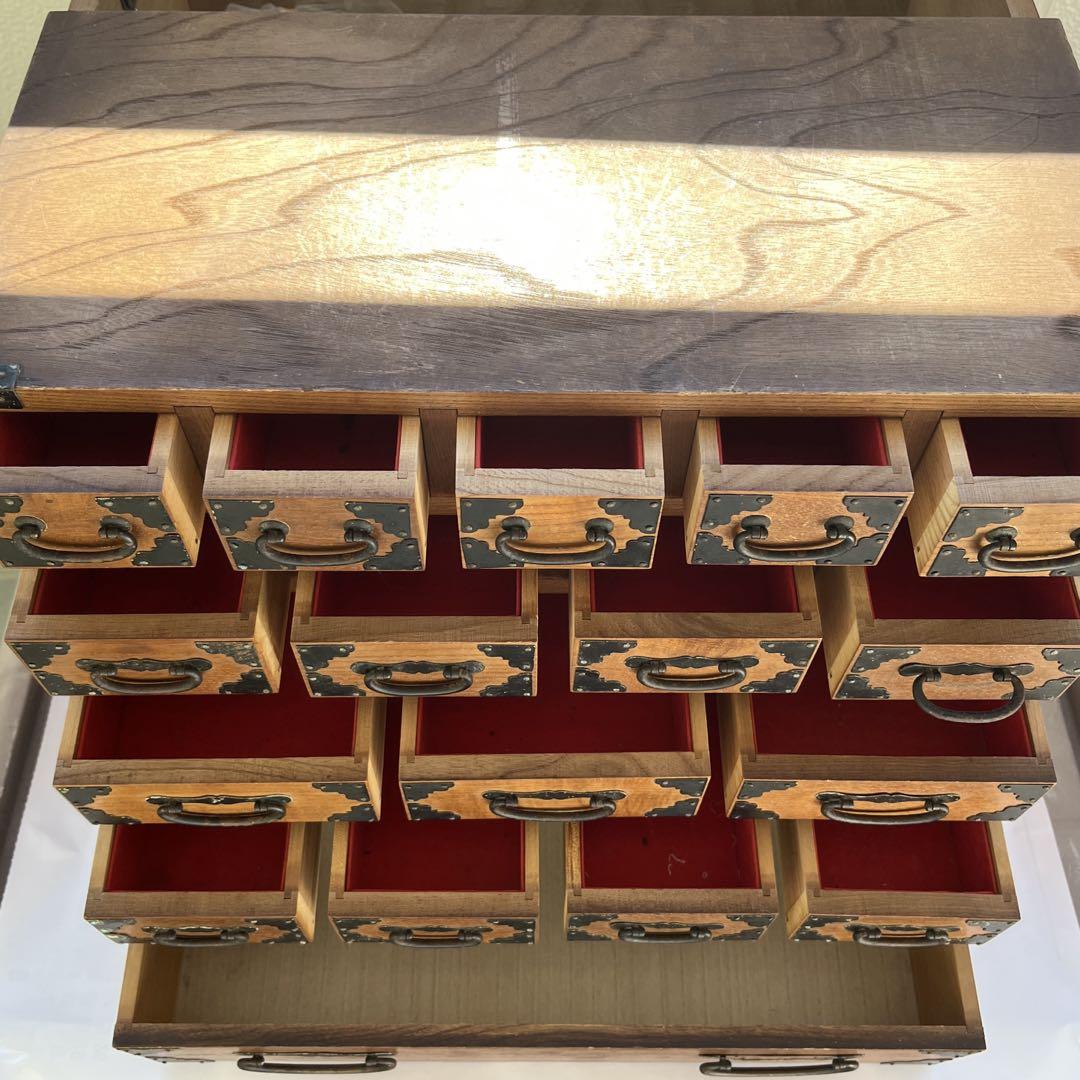 昭和レトロ　木製　5段箪笥　小物入れ　和雑貨　書類棚　時代物　古道具　雰囲気ある 昭和レトロ 木製 5段箪笥 小物入れ 和雑貨 書類棚 時代物 古道具