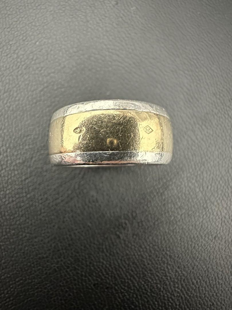 エルメス　リング　Hロゴ　コンビ　51号（11号） k18 silver コンビ