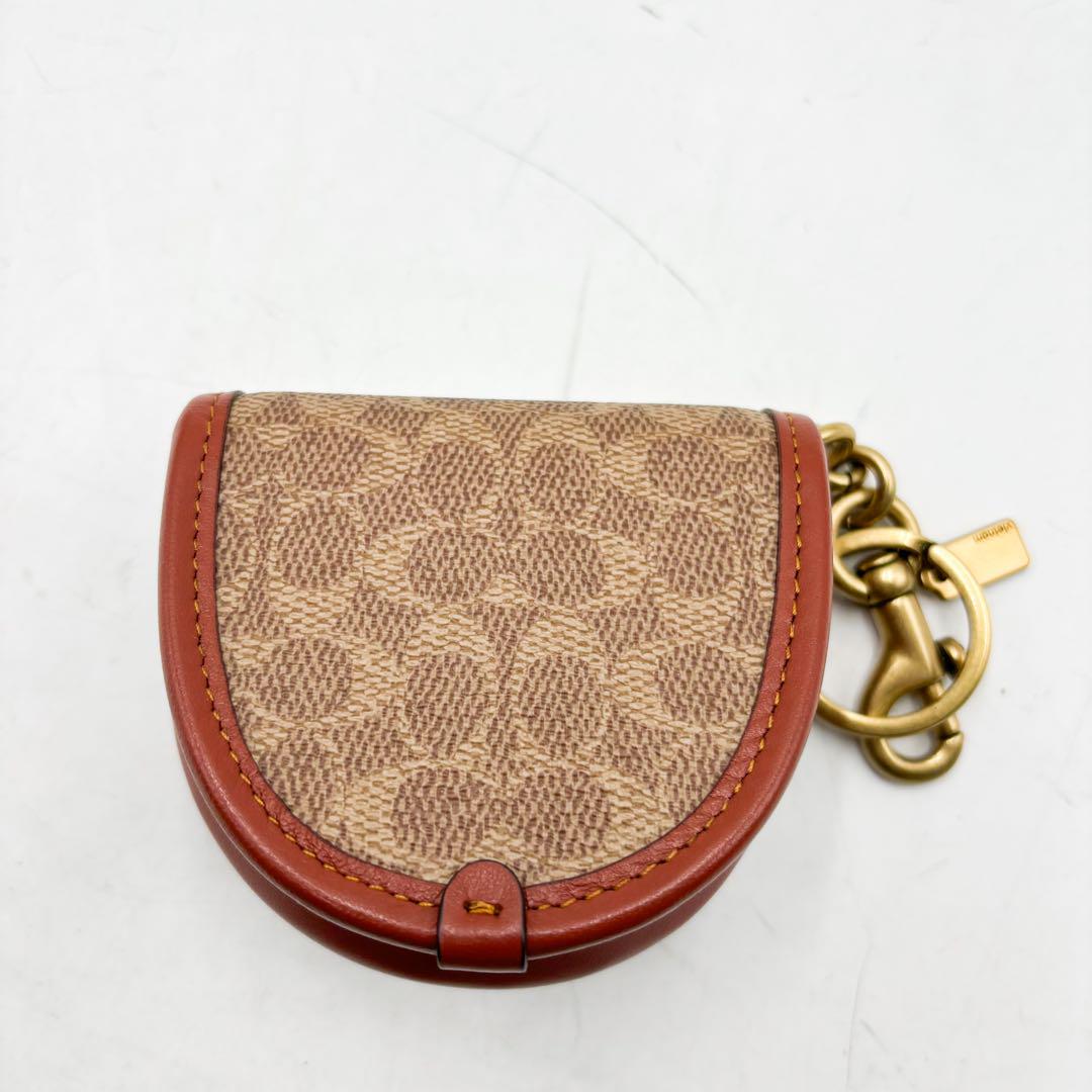 美品✨ コーチ COACH コインケース　キーホルダー　ターンロック　付属品付き 美品✨ コーチ COACH コインケースキーホルダーターンロック付属