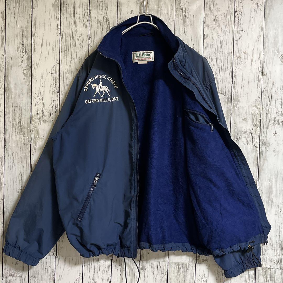 特価商品  80s 筆記体 紺 L相当 ウォームアップジャケット エルエルビーン ジャケット・アウター