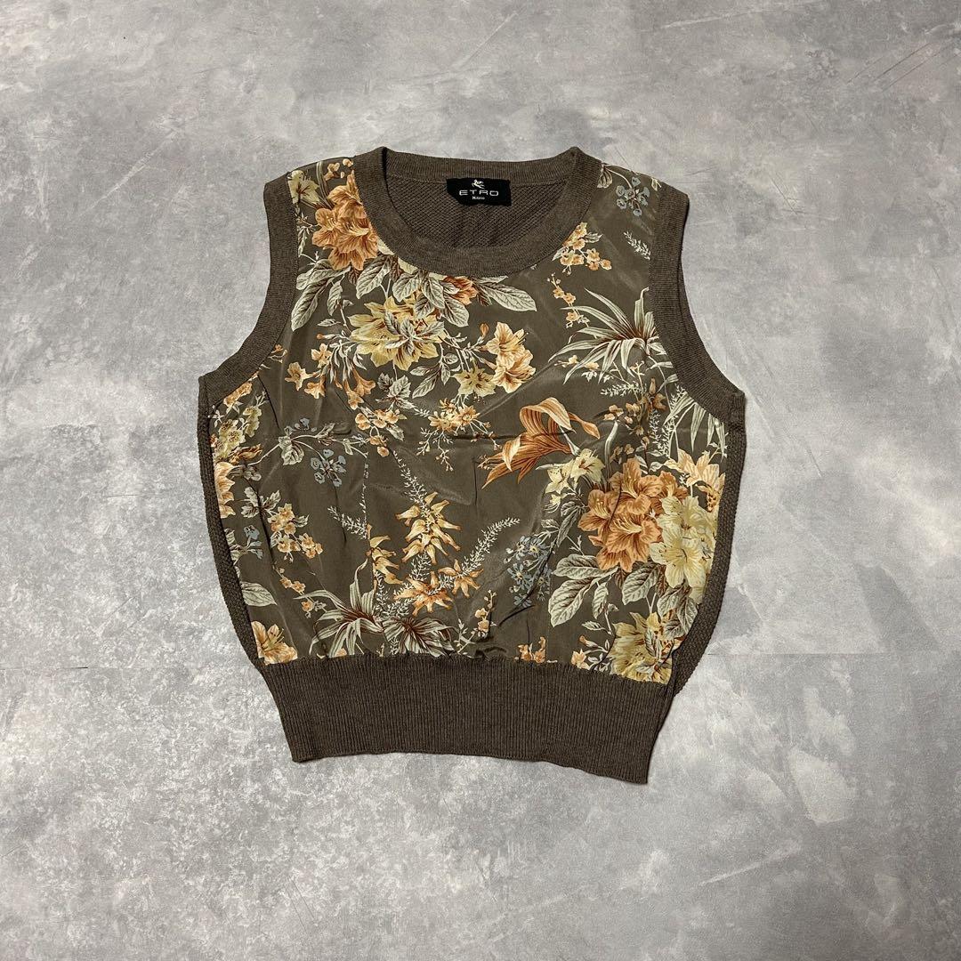ETRO エトロ アンサンブル 花柄 シルク コットン ETRO エトロ アンサンブル 花柄 シルク コットン