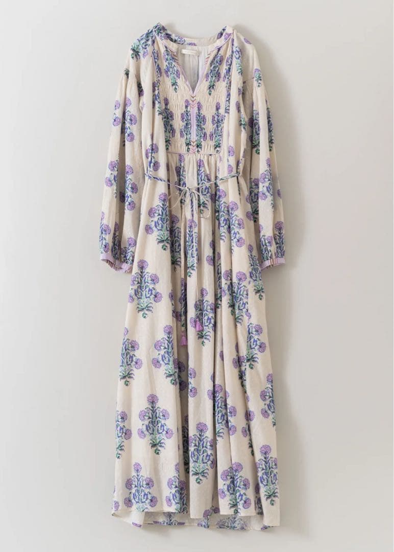 ne Quittez pas ジャガード マリーゴールド シャーリング ドレス