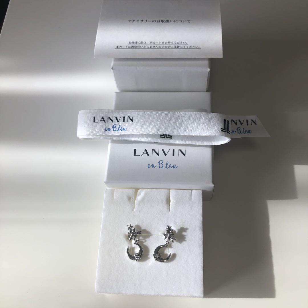 LANVIN #ピアス 三日月 #ケース付き #購入カード付