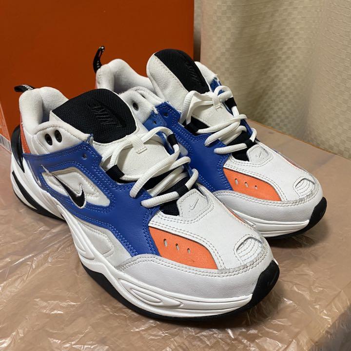 nike tekno blue orange